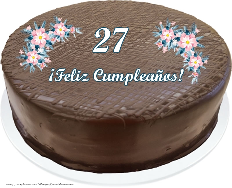 27 años ¡Feliz Cumpleaños! - Tarta 