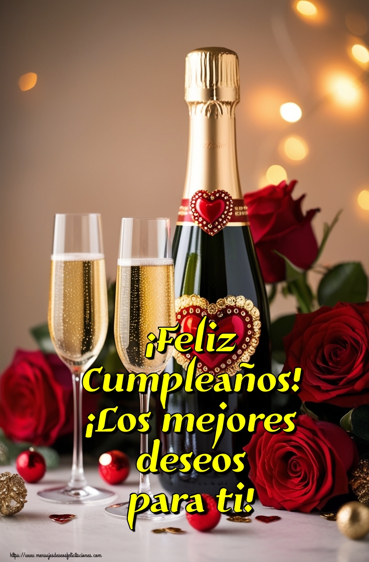 ¡Feliz Cumpleaños! ¡Los mejores deseos para ti!