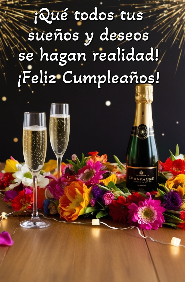 ¡Qué todos tus sueños y deseos se hagan realidad! ¡Feliz Cumpleaños!