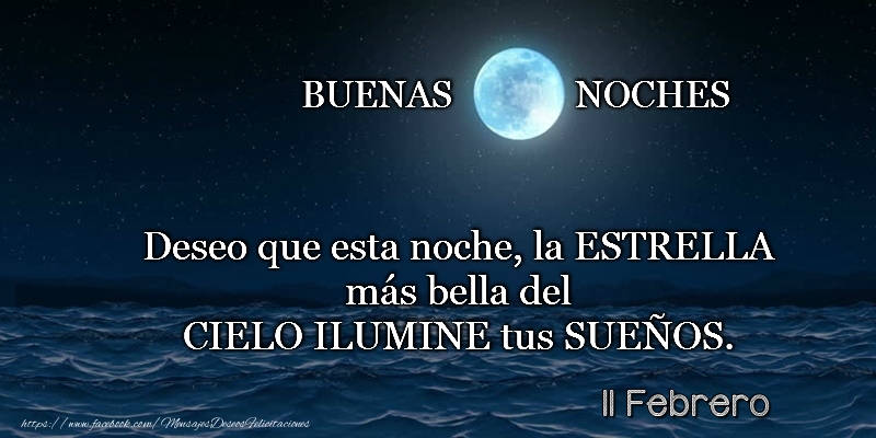 Felicitaciones para 11 Febrero - 11 Febrero - Buenas noches!