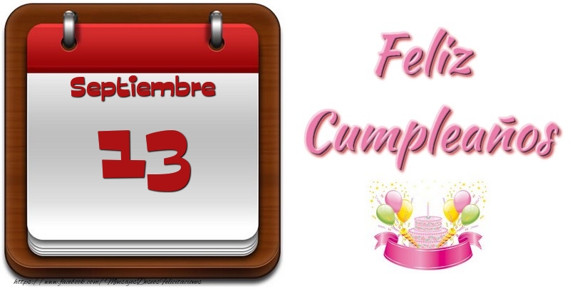 Felicitaciones para 13 Septiembre - Septiembre 13 Feliz Cumpleaños