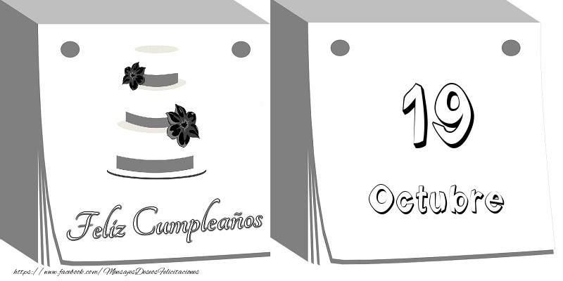 Felicitaciones para 19 Octubre - 19 Octubre Feliz Cumpleaños