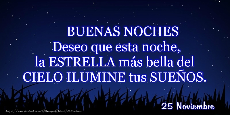 Felicitaciones para 25 Noviembre - 25 Noviembre - Buenas noches!