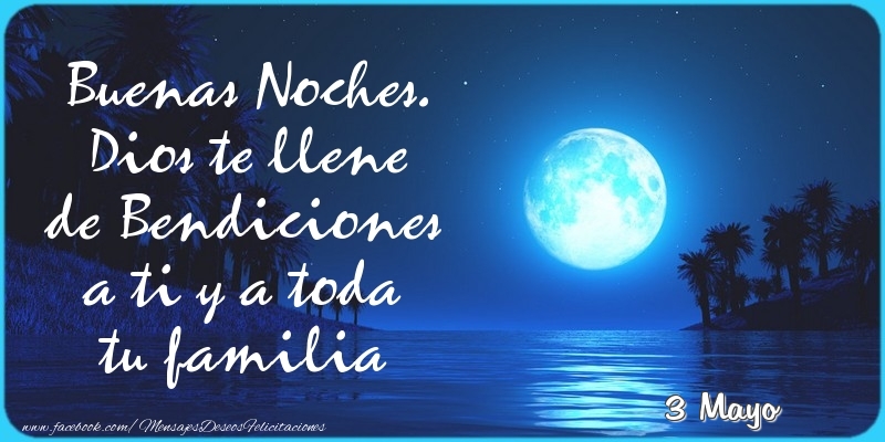 Felicitaciones para 3 Mayo - 3 Mayo - Buenas Noches