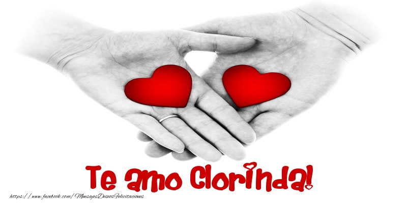 Felicitaciones de amor - Corazón | Te amo Clorinda!