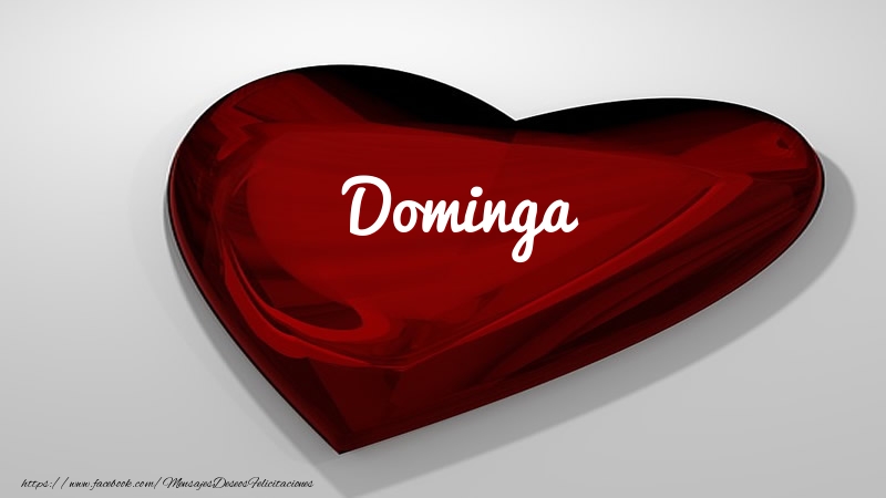 Amor Corazón con nombre Dominga