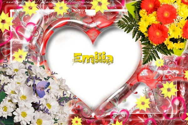 Felicitaciones de amor - Corazón & Flores | Emilia