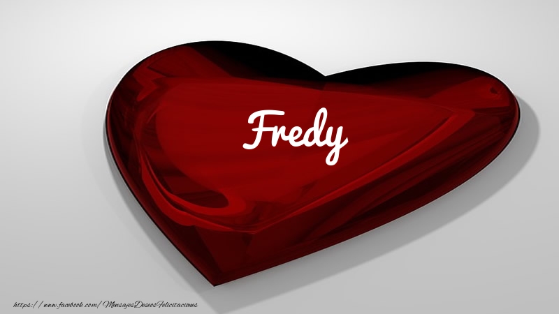Amor Corazón con nombre Fredy