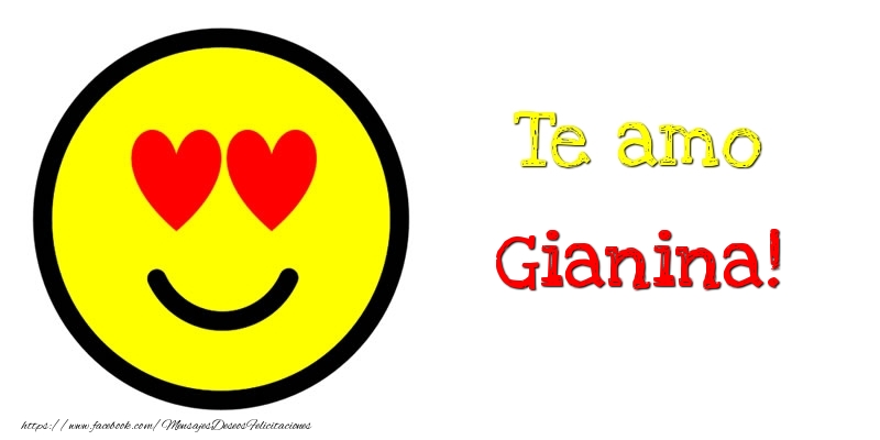 Felicitaciones de amor - Emoticones | Te amo Gianina!