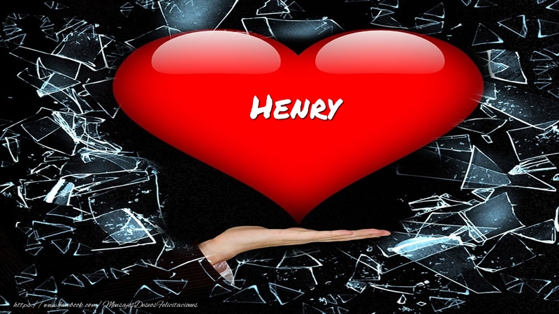 Felicitaciones de amor - Tarjeta Henry en corazon!