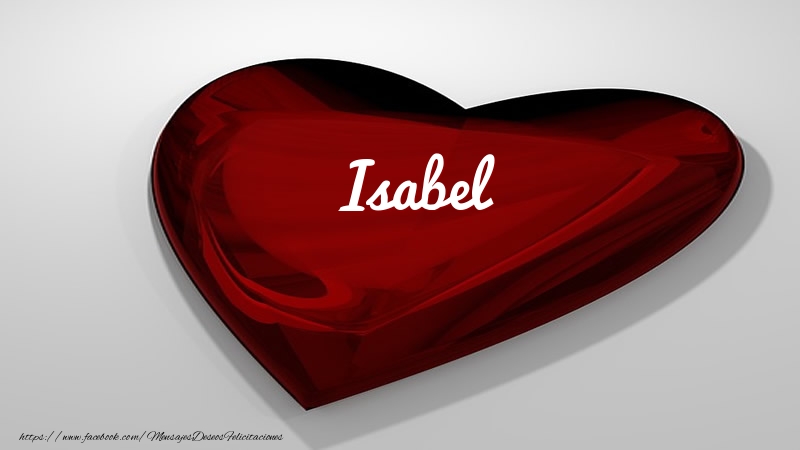 Amor Corazón con nombre Isabel