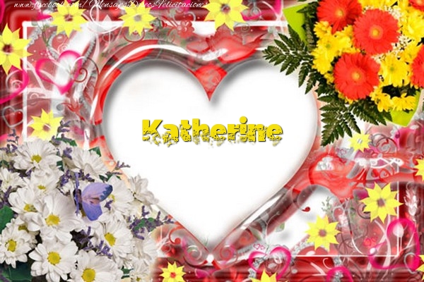 Felicitaciones de amor - Corazón & Flores | Katherine