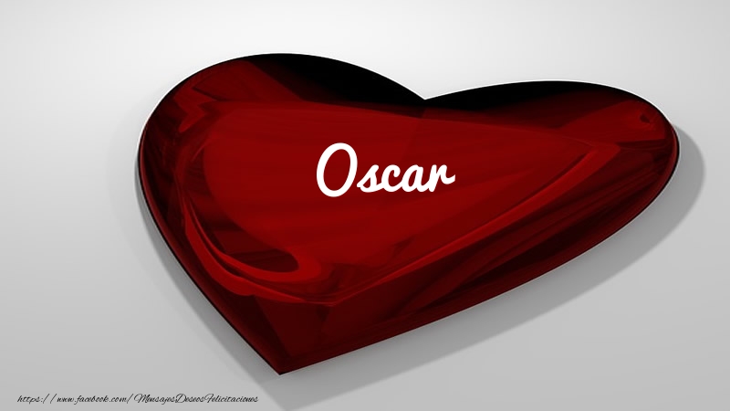 Amor Corazón con nombre Oscar