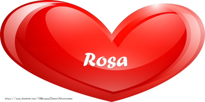 Amor Rosa en corazon!