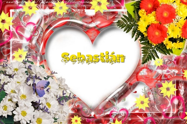  Felicitaciones de amor - Corazón & Flores | Sebastián
