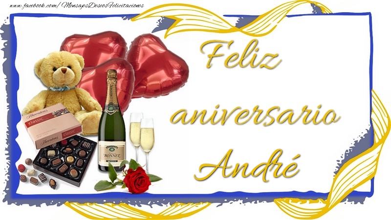 Felicitaciones de aniversario - Feliz aniversario André
