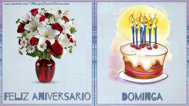 Felicitaciones de aniversario - Feliz aniversario Dominga