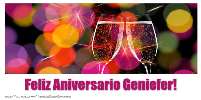 Felicitaciones de aniversario - Champán | Feliz Aniversario Geniefer!