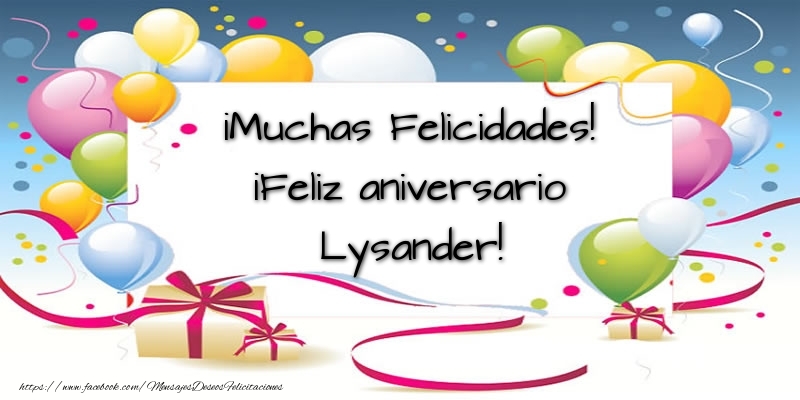  Felicitaciones de aniversario - Globos & Regalo | ¡Muchas Felicidades! ¡Feliz aniversario Lysander!