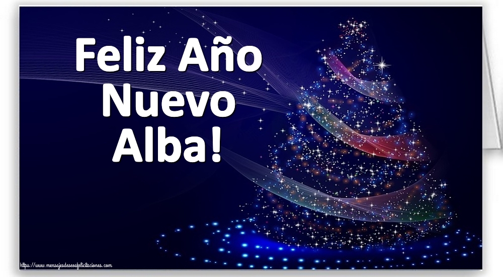 Felicitaciones de Año Nuevo - Feliz Año Nuevo Alba!