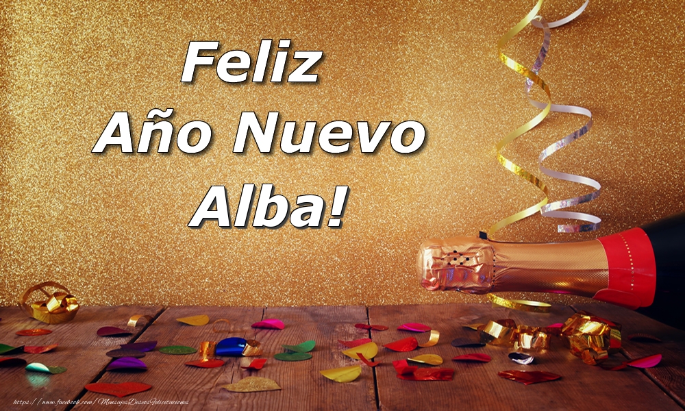 Felicitaciones de Año Nuevo - Feliz  Año Nuevo Alba!