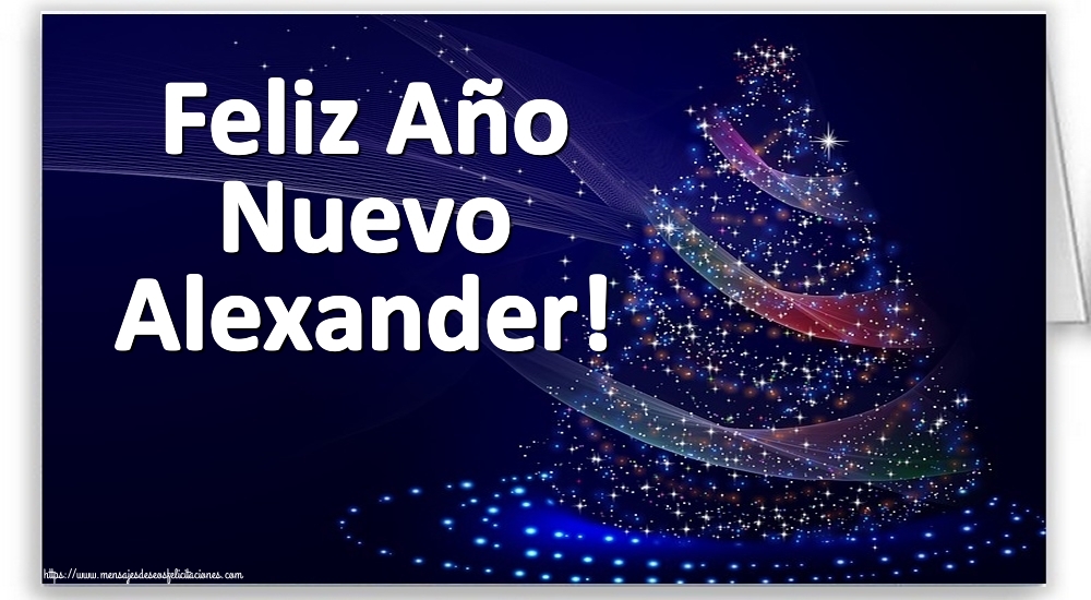 Felicitaciones de Año Nuevo - Árbol De Navidad | Feliz Año Nuevo Alexander!