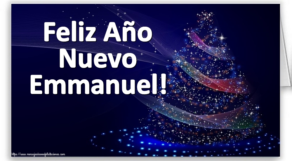 Felicitaciones de Año Nuevo - Árbol De Navidad | Feliz Año Nuevo Emmanuel!