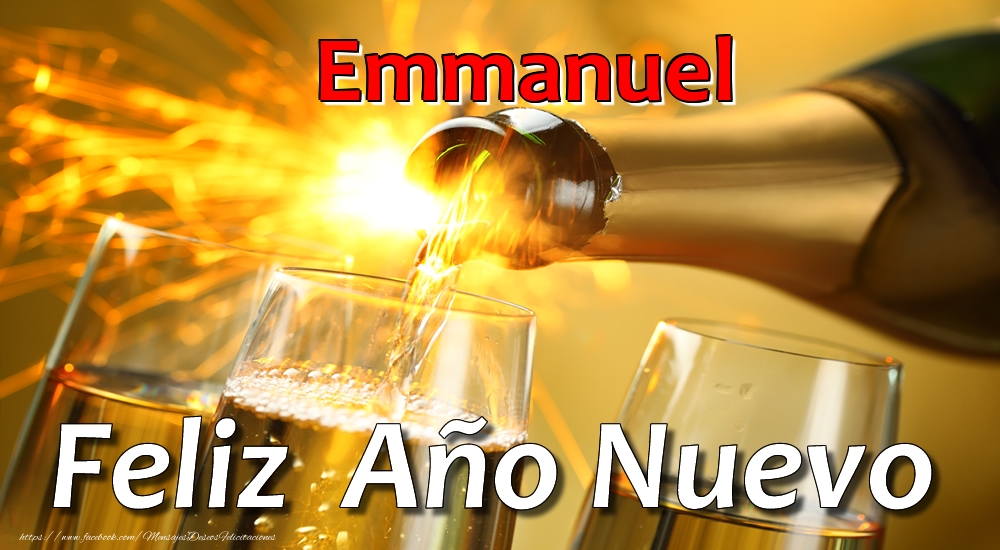 Felicitaciones de Año Nuevo - Champán | Emmanuel Feliz Año Nuevo