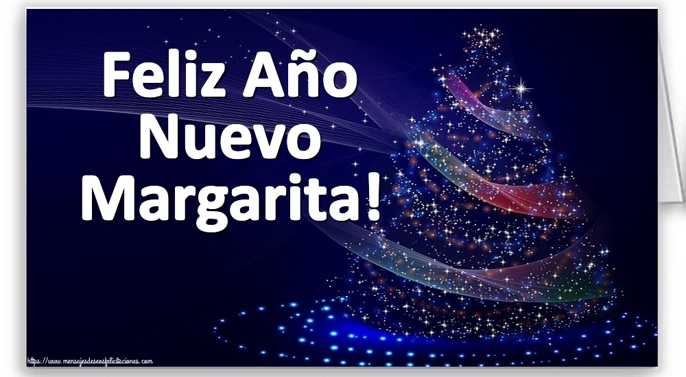 Felicitaciones de Año Nuevo - Feliz Año Nuevo Margarita!