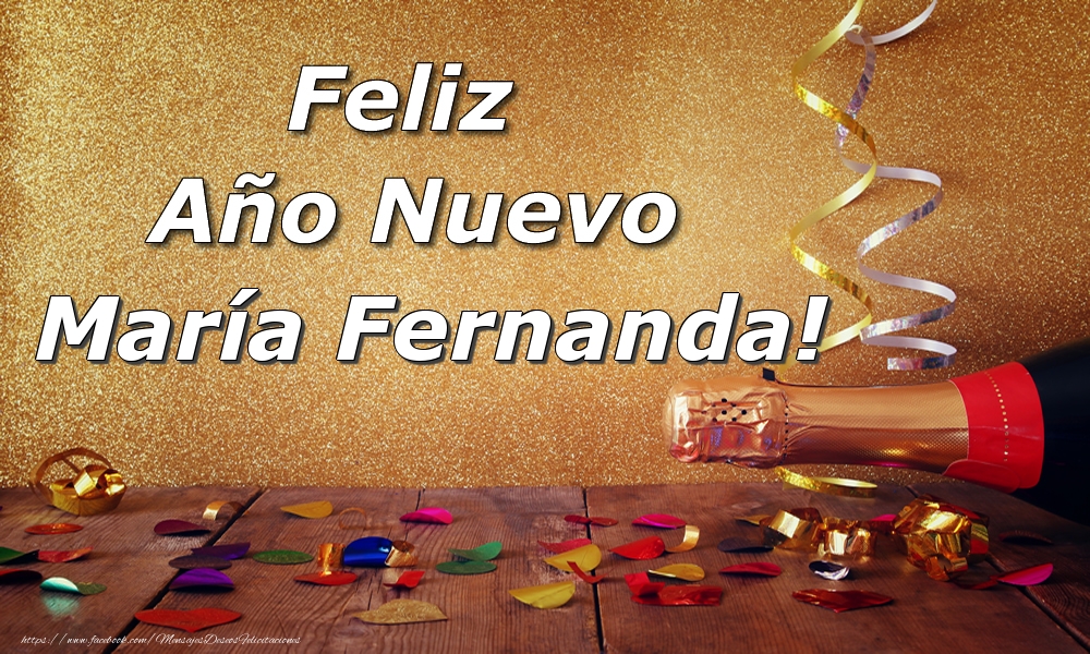 Felicitaciones de Año Nuevo - Feliz  Año Nuevo María Fernanda!