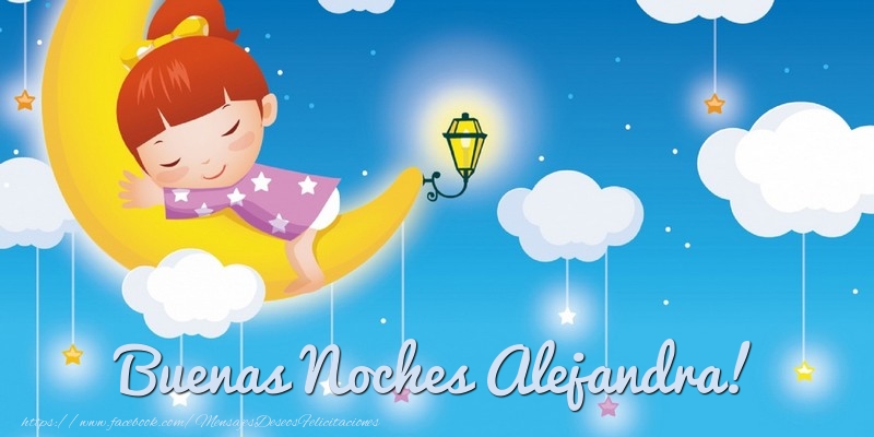 Felicitaciones de buenas noches - Luna | Buenas Noches Alejandra!