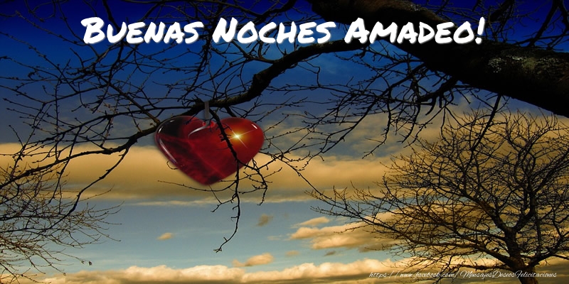 Felicitaciones de buenas noches - Buenas Noches Amadeo!