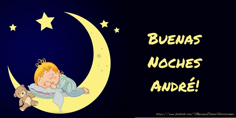 Felicitaciones de buenas noches - Animación & Luna | Buenas Noches André!