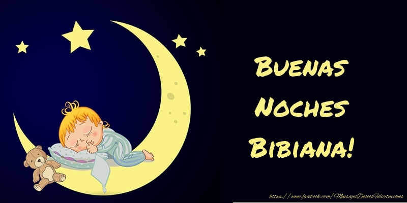 Felicitaciones de buenas noches - Animación & Luna | Buenas Noches Bibiana!