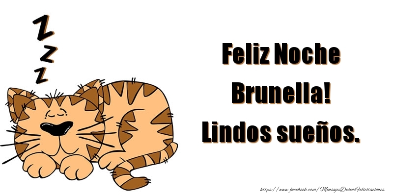  Felicitaciones de buenas noches - Animación | Feliz Noche Brunella! Lindos sueños.