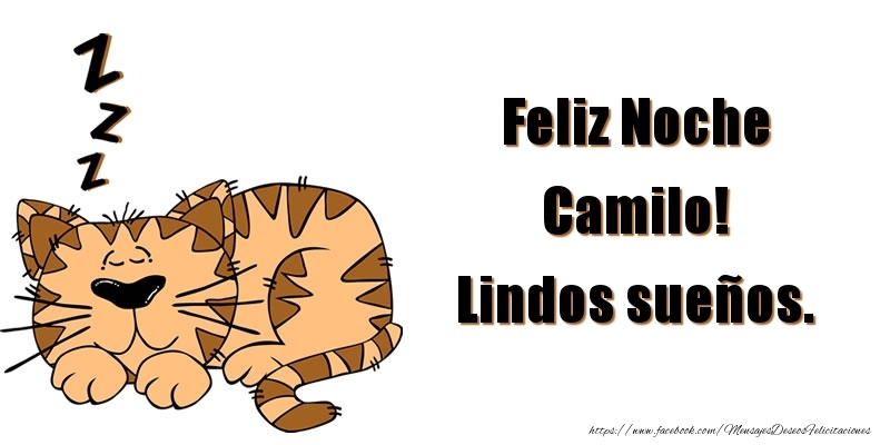 Felicitaciones de buenas noches - Feliz Noche Camilo! Lindos sueños.