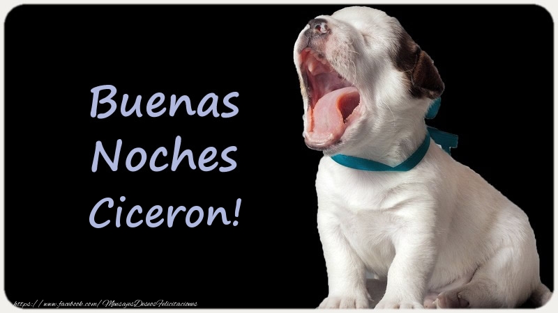 Felicitaciones de buenas noches - Buenas Noches Ciceron!