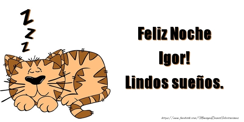 Felicitaciones de buenas noches - Animación | Feliz Noche Igor! Lindos sueños.