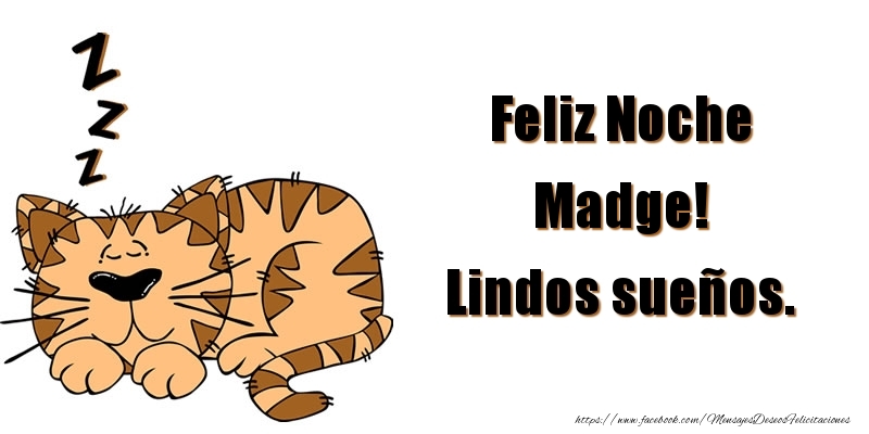 Felicitaciones de buenas noches - Animación | Feliz Noche Madge! Lindos sueños.