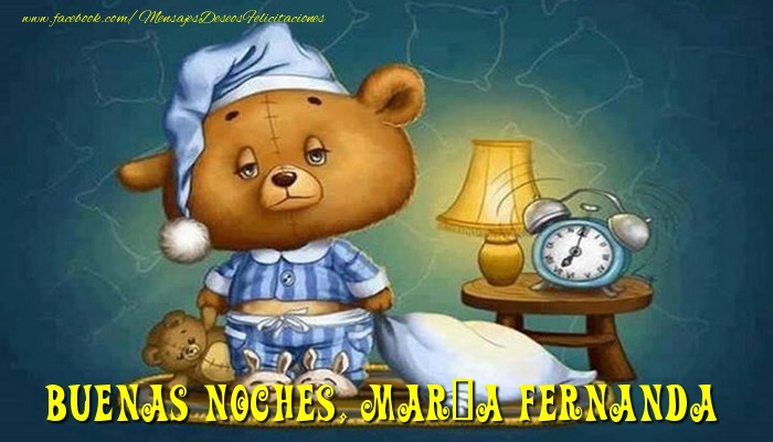 Felicitaciones de buenas noches - Buenas Noches, María Fernanda