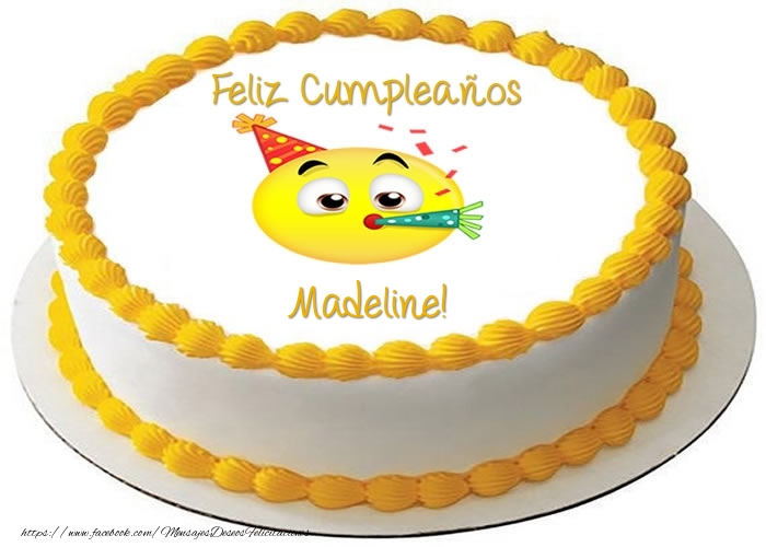 Felicitaciones de cumpleaños - Tarta Feliz Cumpleaños Madeline!