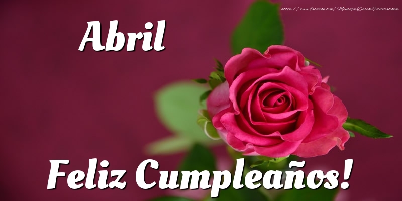Felicitaciones de cumpleaños - Rosas | Abril Feliz Cumpleaños!