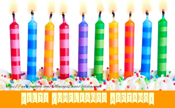 Felicitaciones de cumpleaños - Tartas & Vela | Feliz Cumpleaños, Adriano!
