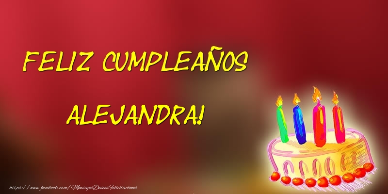 Felicitaciones de cumpleaños - Tartas | Feliz cumpleaños Alejandra!