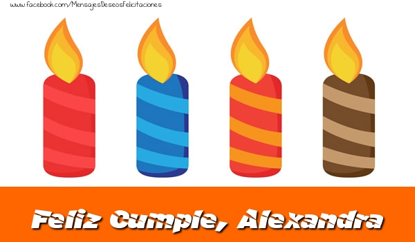 Felicitaciones de cumpleaños - Vela | Feliz Cumpleaños, Alexandra!