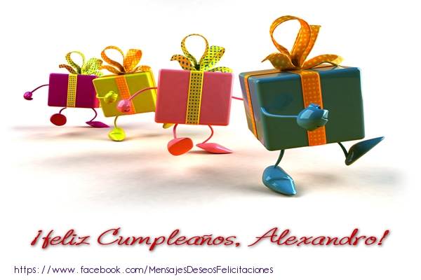 Felicitaciones de cumpleaños - Regalo | ¡Feliz cumpleaños, Alexandro!