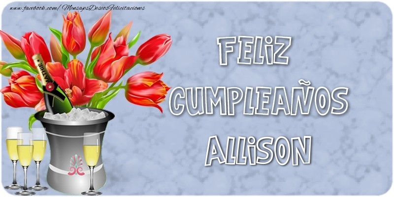 Felicitaciones de cumpleaños - Feliz Cumpleaños, Allison!