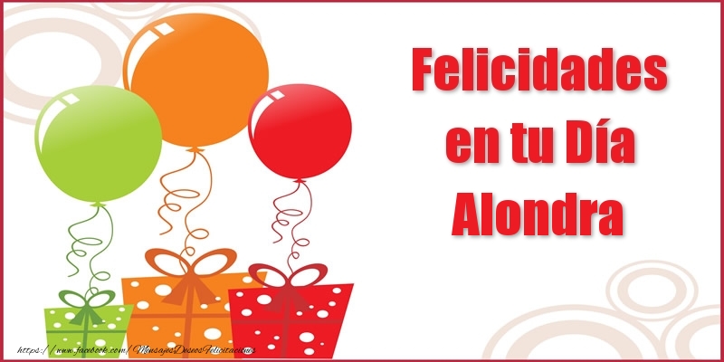 Felicitaciones de cumpleaños - Globos | Felicidades en tu Día Alondra