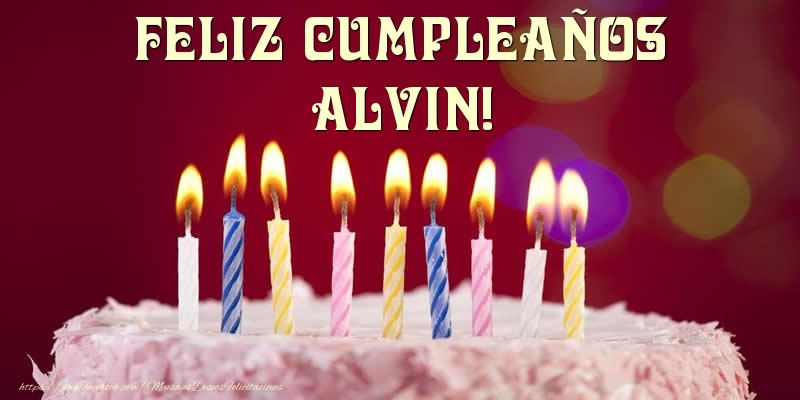 Felicitaciones de cumpleaños - Tarta - Feliz Cumpleaños, Alvin!