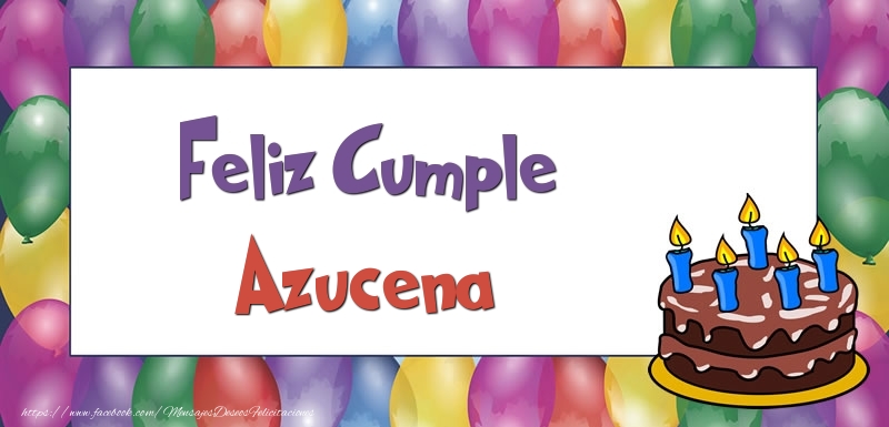 Felicitaciones de cumpleaños - Feliz Cumple Azucena